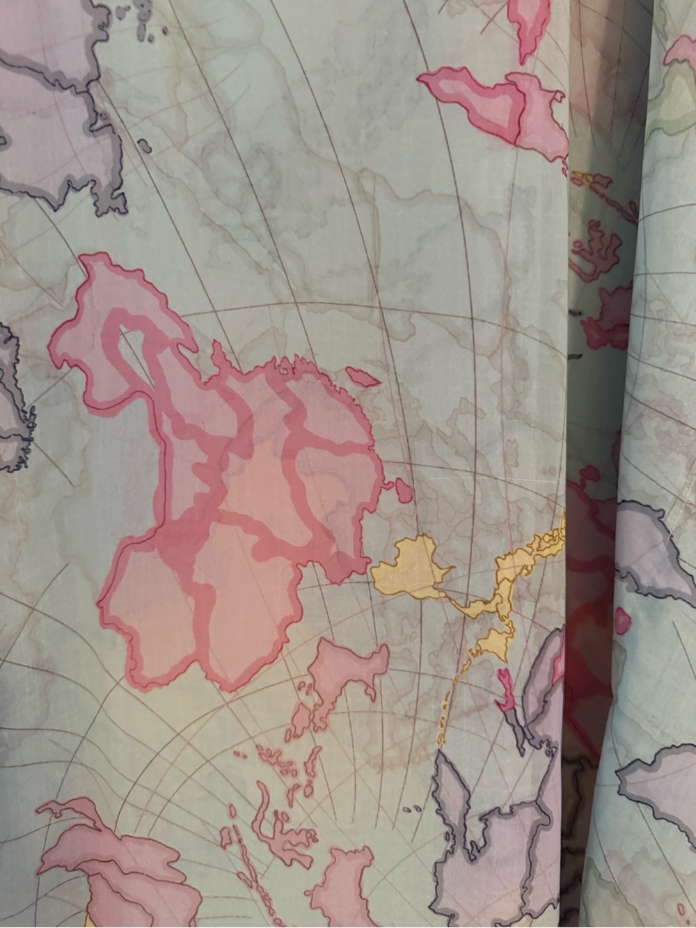 Show Me Your MuMu Pastel Map Print Dress with Pink Label - Picture 4 of 4
